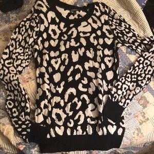 Black and white leopard print shirt